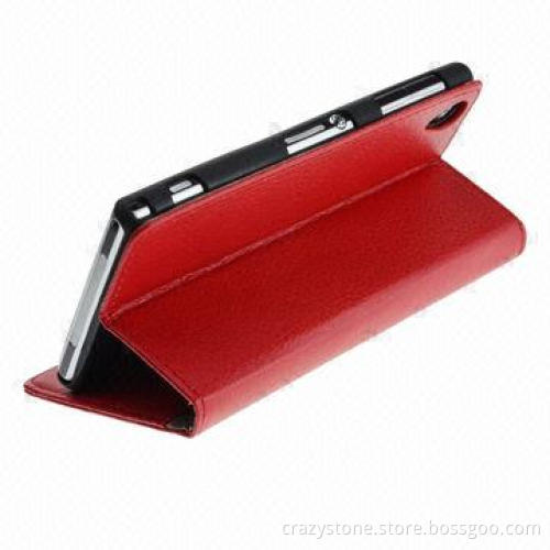 Folio leather case for Sony L39H, various colors are available